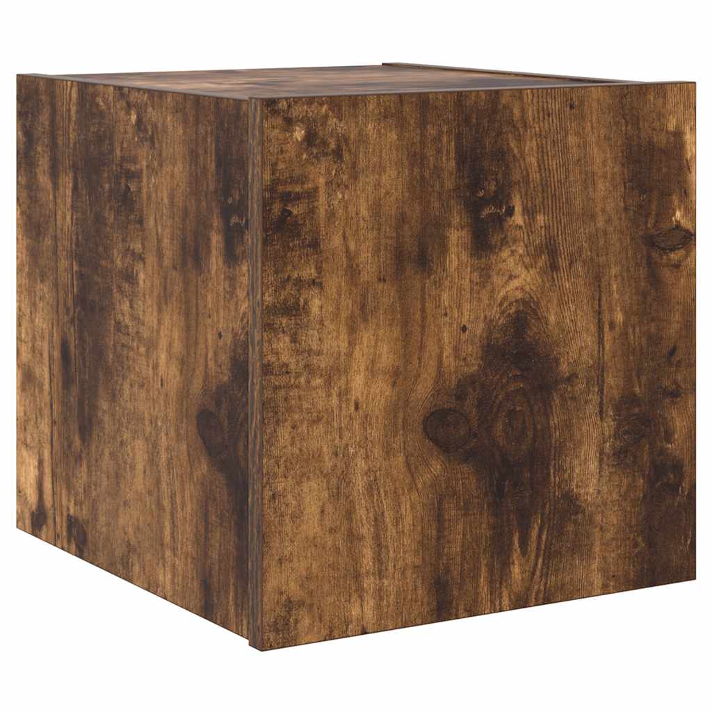 Vidaxl tv-wandmeubel met led-verlichting 30,5x35x30 cm gerookt eiken