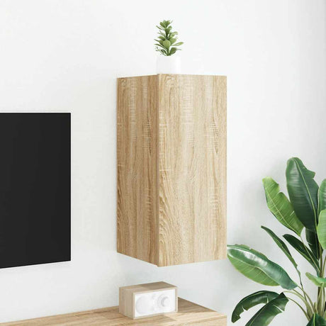 Vidaxl tv-wandmeubel met led-verlichting 30,5x35x70 cm sonoma eiken