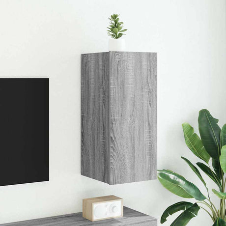 Vidaxl tv-wandmeubel met led-verlichting 30,5x35x70 cm grijs sonoma