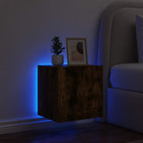 Vidaxl tv-wandmeubel met led-verlichting 40,5x35x40 cm gerookt eiken