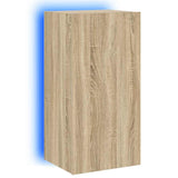 Vidaxl tv-wandmeubel met led-verlichting 40,5x35x80 cm sonoma eiken