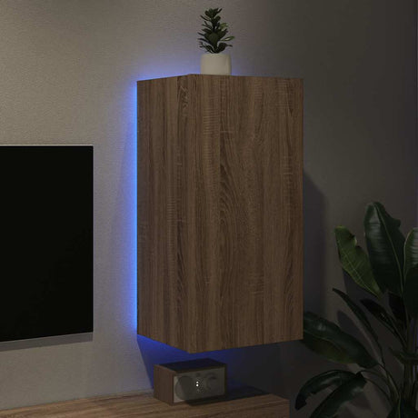 Vidaxl tv-wandmeubel met led-verlichting 40,5x35x80 cm sonoma eiken