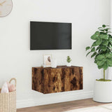 Vidaxl tv-wandmeubel met led-verlichting 60x35x31 cm gerookt eiken