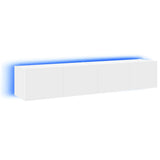 Vidaxl tv-wandmeubels met led-verlichting 2 st 80x35x31 cm wit