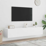 Vidaxl tv-wandmeubels met led-verlichting 2 st 80x35x31 cm wit