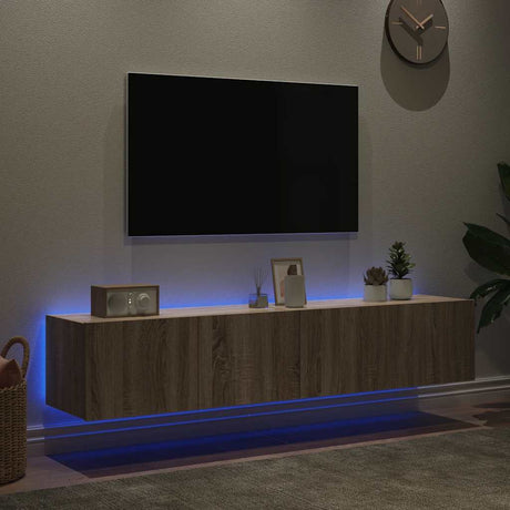 Vidaxl tv-wandmeubels met led 2 st 80x35x31 cm sonoma eikenkleurig