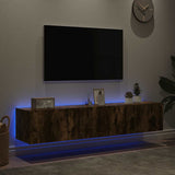 Vidaxl tv-wandmeubels met led 2 st 80x35x31 cm gerookt eikenkleurig