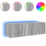 Vidaxl tv-wandmeubel met led-verlichting 100x35x31 cm grijs sonoma