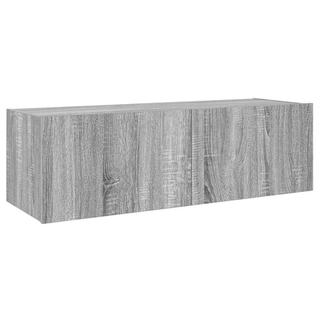 Vidaxl tv-wandmeubel met led-verlichting 100x35x31 cm grijs sonoma
