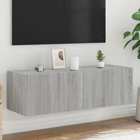 Vidaxl tv-wandmeubel met led-verlichting 100x35x31 cm grijs sonoma