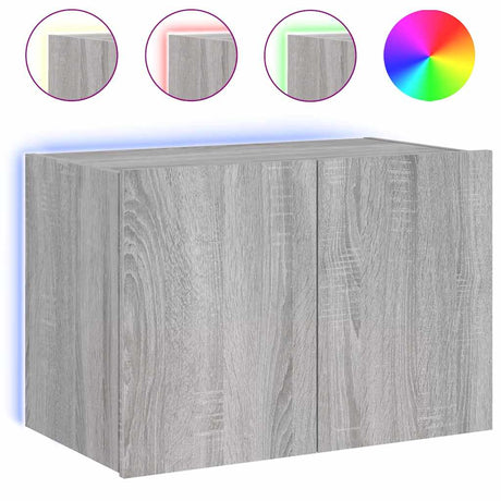 Vidaxl tv-wandmeubel met led-verlichting 60x35x41 cm grijs sonoma