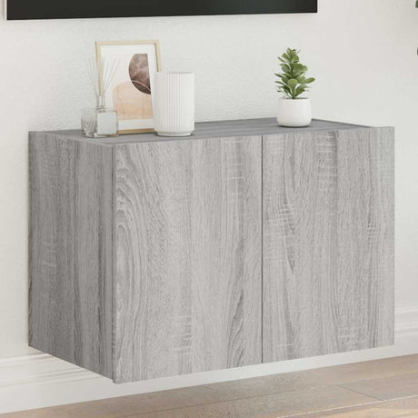 Vidaxl tv-wandmeubel met led-verlichting 60x35x41 cm grijs sonoma
