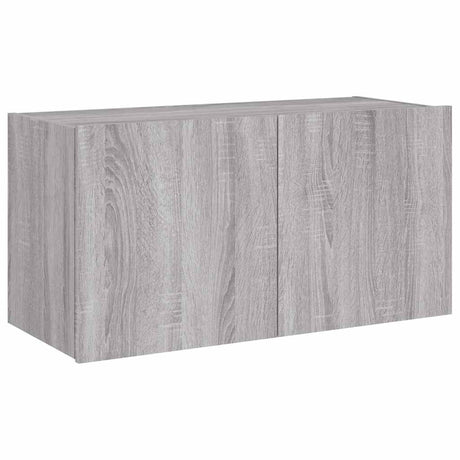 Vidaxl tv-wandmeubel met led-verlichting 80x35x41 cm grijs sonoma