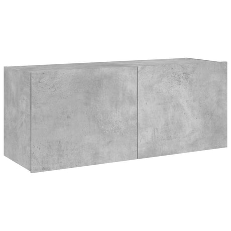 Vidaxl tv-wandmeubel met led-verlichting 100x35x41 cm betongrijs
