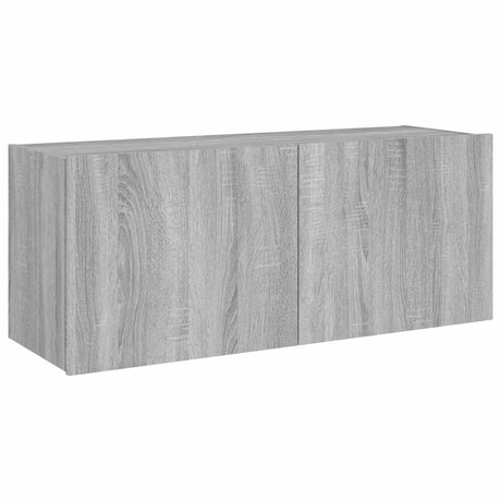 Vidaxl tv-wandmeubel met led-verlichting 100x35x41 cm grijs sonoma