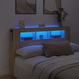 Vidaxl hoofdbord met led 160x18,5x103,5 cm bewerkt hout sonoma eiken