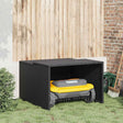 Vidaxl garage voor robotmaaier 86x90x52 57 cm poly rattan zwart