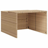 Vidaxl garage voor robotmaaier 86x90x52 57 cm poly rattan beige