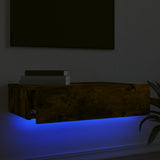 Vidaxl tv-meubel met led-verlichting 60x35x15,5 cm gerookt eikenkleur
