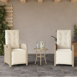 Vidaxl 3-delige bistroset met kussens poly rattan beige