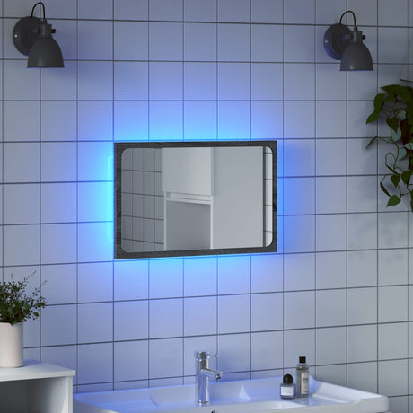 Vidaxl badkamerspiegel 60x8,5x38 cm bewerkt hout grijs sonoma eiken