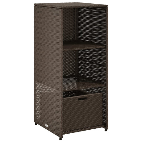 Vidaxl tuinkast 50x55x115 cm poly rattan bruin