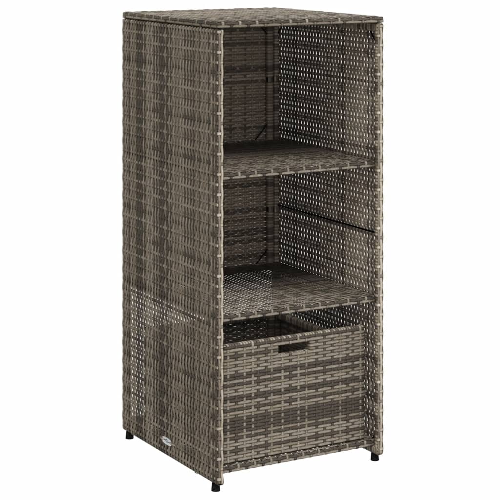 Vidaxl tuinkast 50x55x115 cm poly rattan grijs