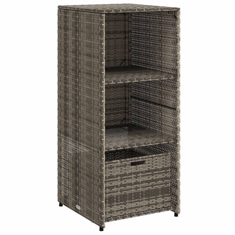 Vidaxl tuinkast 50x55x115 cm poly rattan grijs