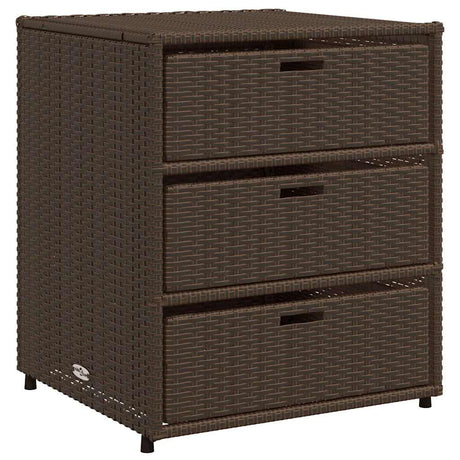 Vidaxl tuinkast 55x59x69 cm poly rattan bruin
