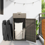 Vidaxl tuinkast 55x55x111 cm poly rattan grijs