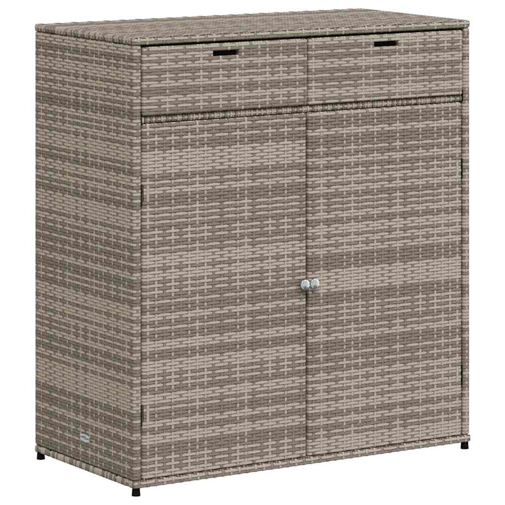 Vidaxl tuinkast 105x55x113 cm poly rattan grijs