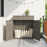 Vidaxl tuinkast 105x55x113 cm poly rattan grijs