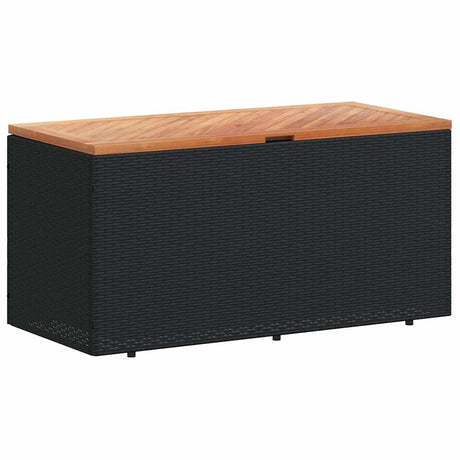 Vidaxl tuinbox 110x50x54 cm poly rattan en acaciahout zwart