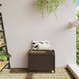 Vidaxl tuinkruk met kussen 58x46x46 cm poly rattan bruin