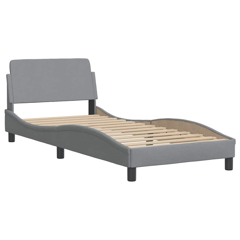 Vidaxl bedframe dover 80x200 cm stof lichtgrijs