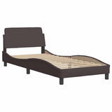 Vidaxl bedframe dover 80x200 cm stof donkerbruin