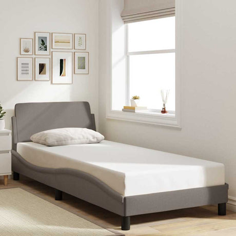 Vidaxl bedframe met hoofdeinde dover 80x200 cm stof taupe