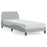 Vidaxl bedframe dover 80x200 cm fluweel lichtgrijs