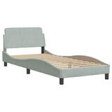 Vidaxl bedframe dover 80x200 cm fluweel lichtgrijs