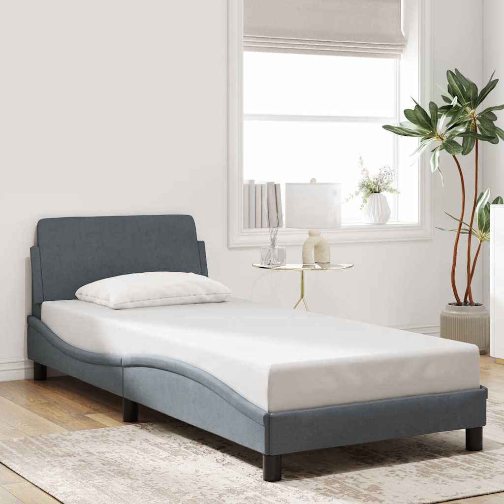 Vidaxl bedframe dover 80x200 cm fluweel donkergrijs
