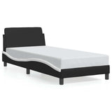 Vidaxl bedframe dover kunstleer zwart en wit 80x200 cm