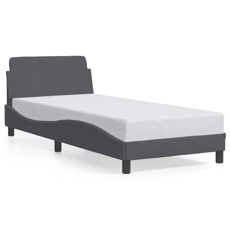 Vidaxl bedframe dover 90x190 cm fluweel donkergrijs