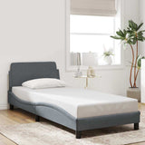 Vidaxl bedframe dover 90x190 cm fluweel donkergrijs