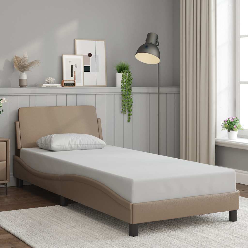 Vidaxl bedframe dover kunstleer cappucinnokleurig 90x190 cm