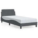 Vidaxl bedframe dover 90x200 cm fluweel donkergrijs