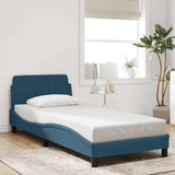 Vidaxl bedframe met hoofdeinde dover fluweel blauw 90x200 cm
