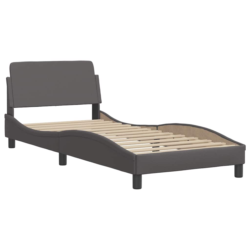 Vidaxl bedframe dover kunstleer grijs 90x200 cm