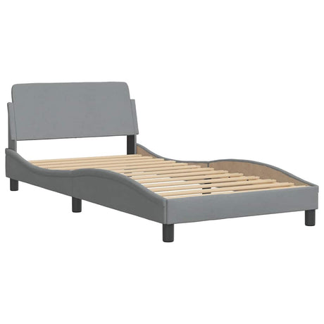 Vidaxl bedframe dover 100x200 cm stof lichtgrijs