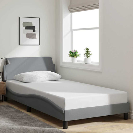 Vidaxl bedframe dover 100x200 cm stof lichtgrijs