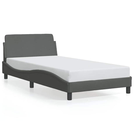 Vidaxl bedframe dover 100x200 cm stof donkergrijs